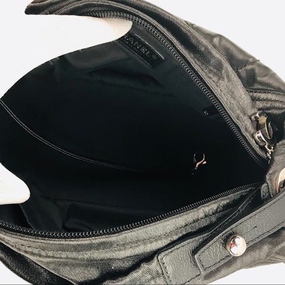 Authentic Chanel Shine Fabric Material Hobo Bag - Picture 6 of 8